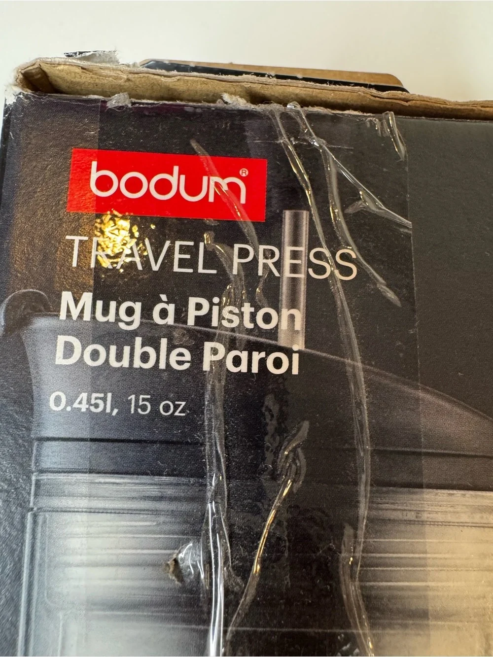 Bodum Travel Press Coffee Mug 15 oz Double Wall French Press Travel Mug